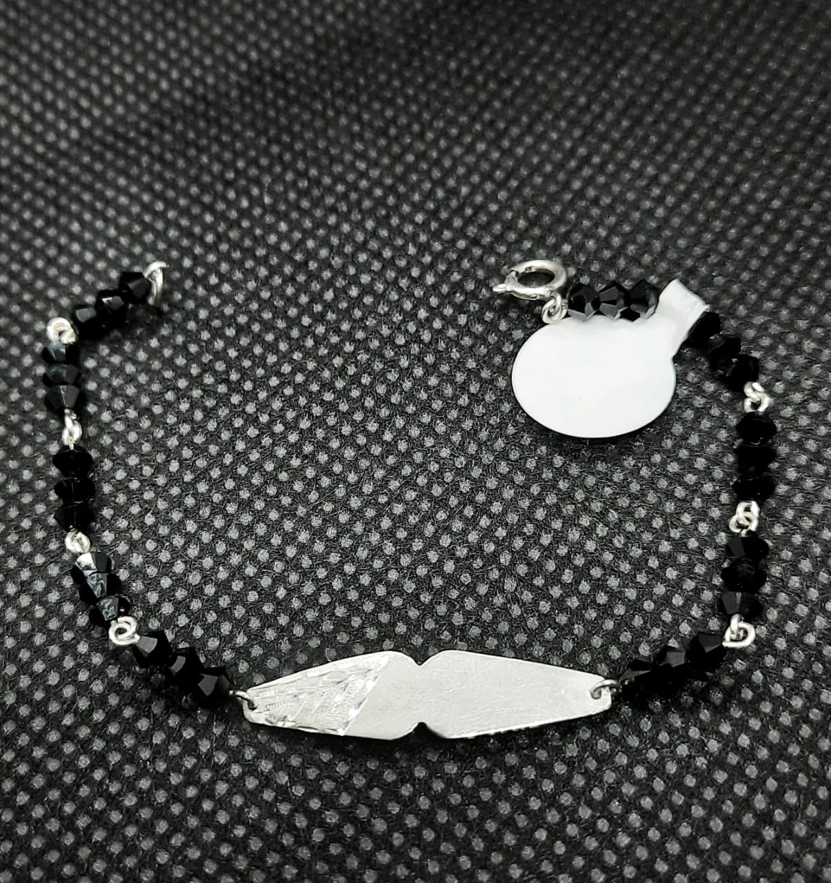 Silver Baby Jetbead